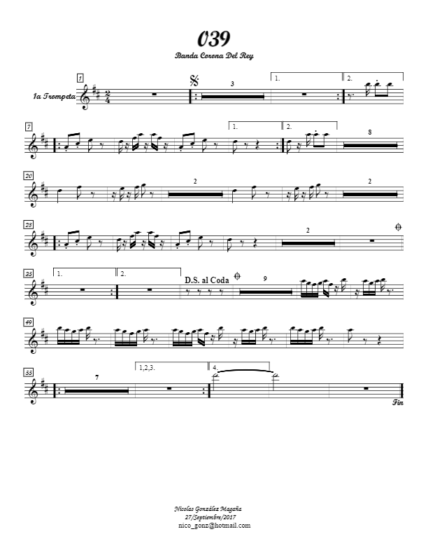 La imagen puede contener una previsualizacion de una partitura